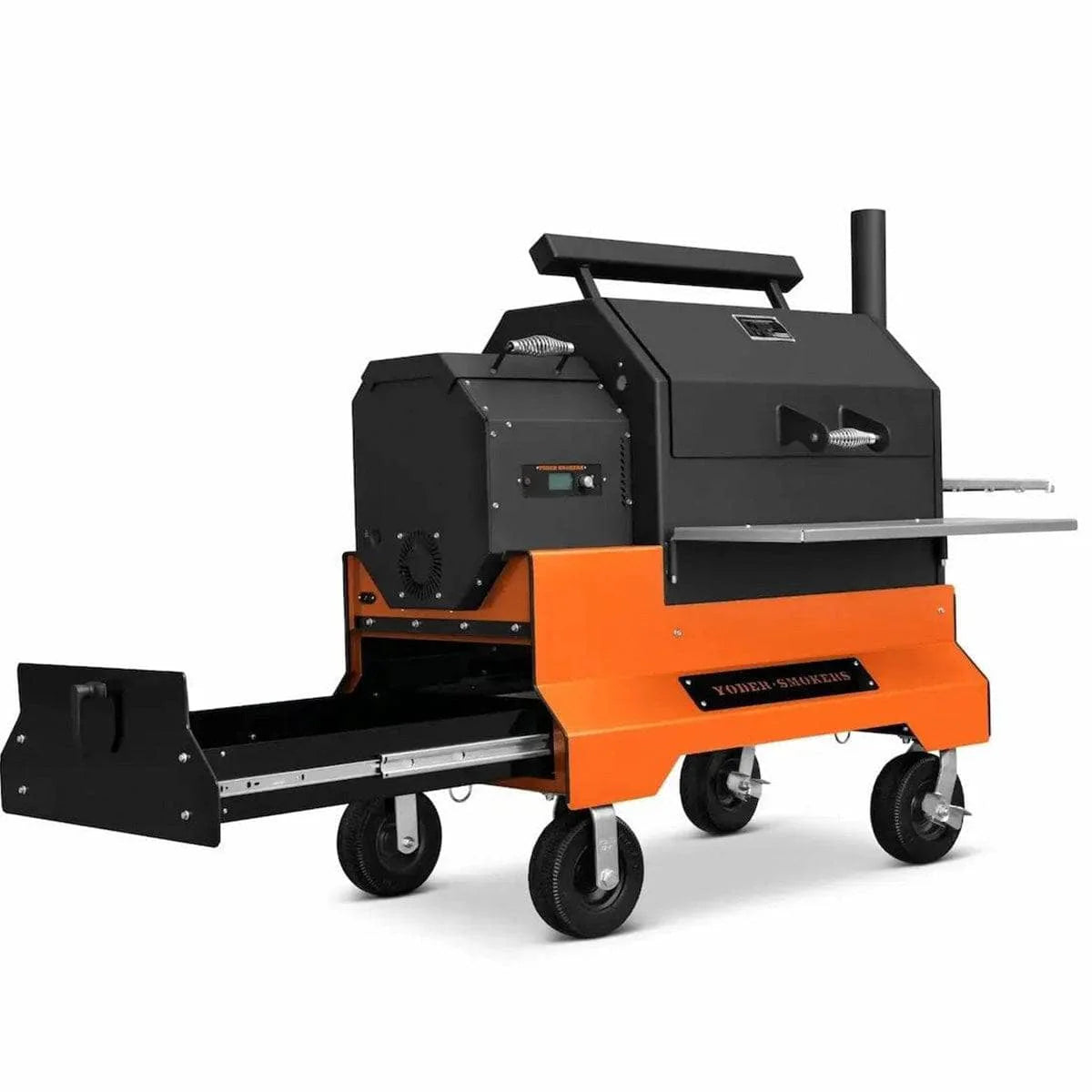 Yoder Smokers YS640s Pellet Grill on Competition Cart with Storage Dra ...