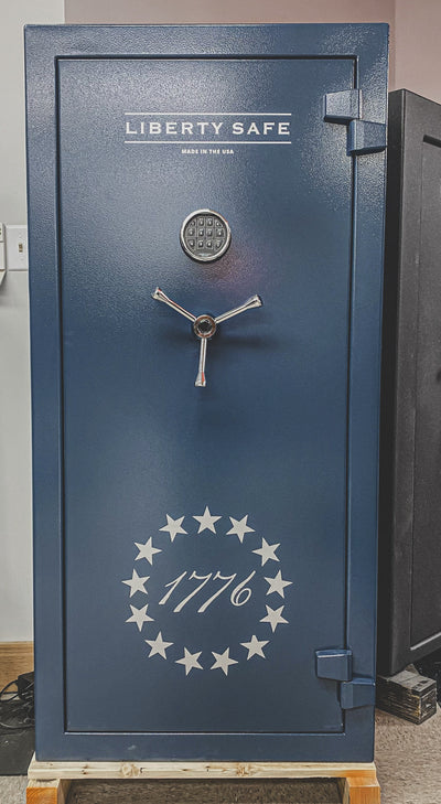 Liberty Gun Safe Centurion 24 Textured Blue - 1776 Star Logo