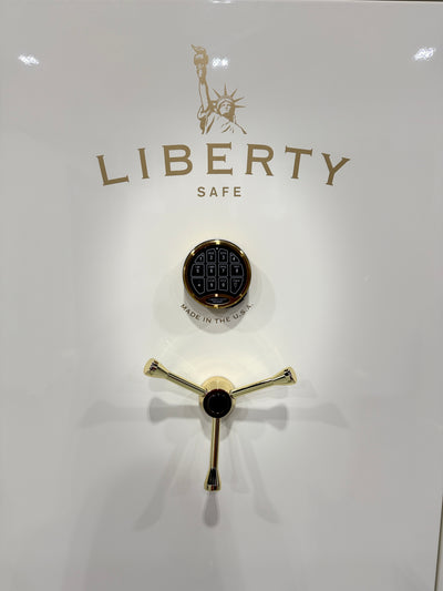 Liberty Gun Safe Colonial 30 White Gloss/Gold Trim