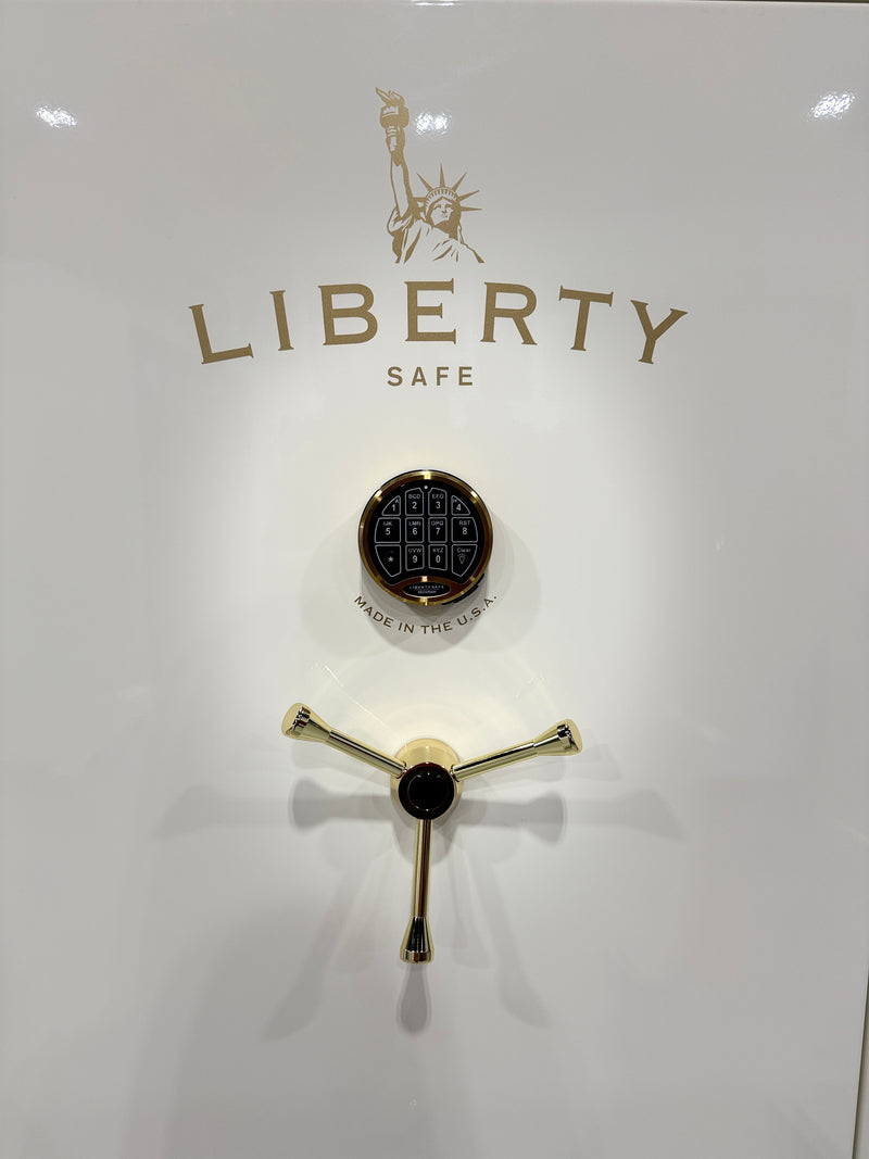 Liberty Gun Safe Colonial 30 White Gloss/Gold Trim