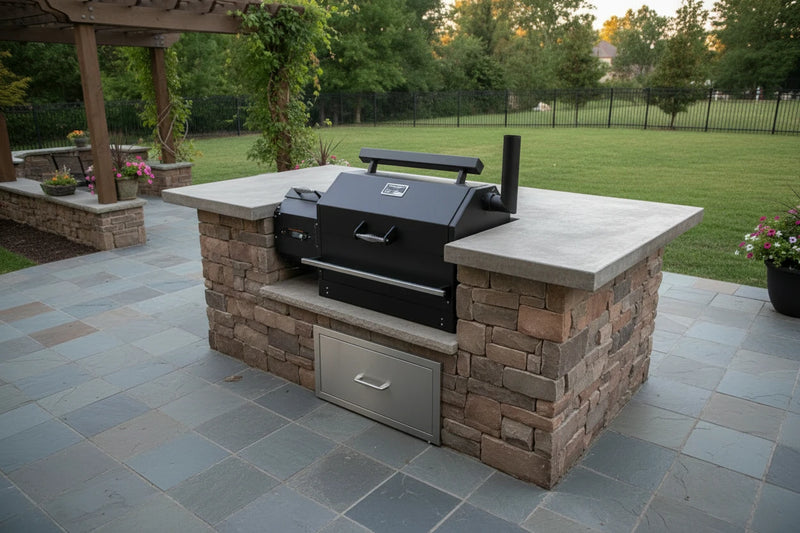 Yoder Smokers YS640s Built-In Pellet Grill with ACS and Valance ...
