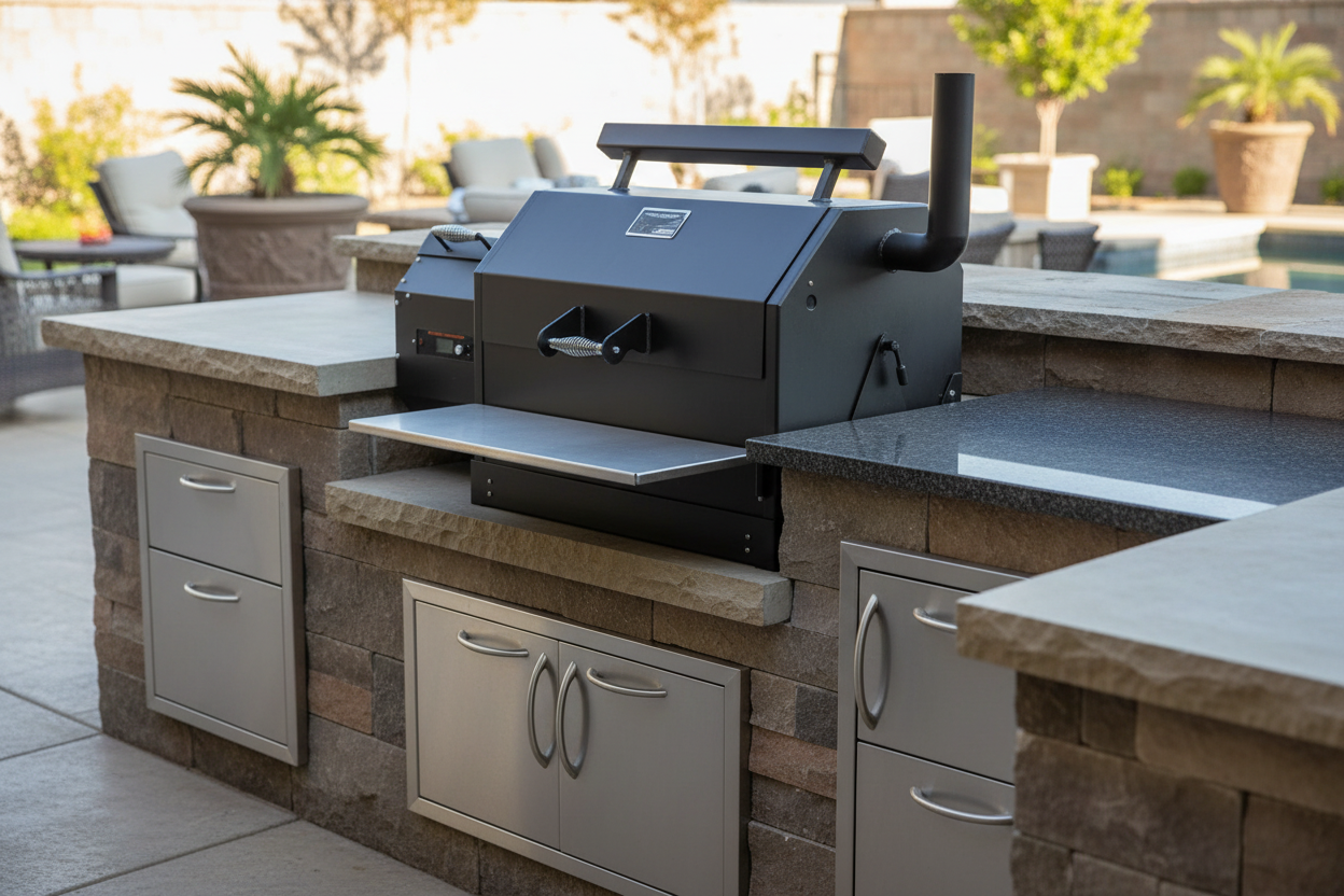 Yoder Smokers YS640s Built-In Pellet Grill with ACS and Valance ...