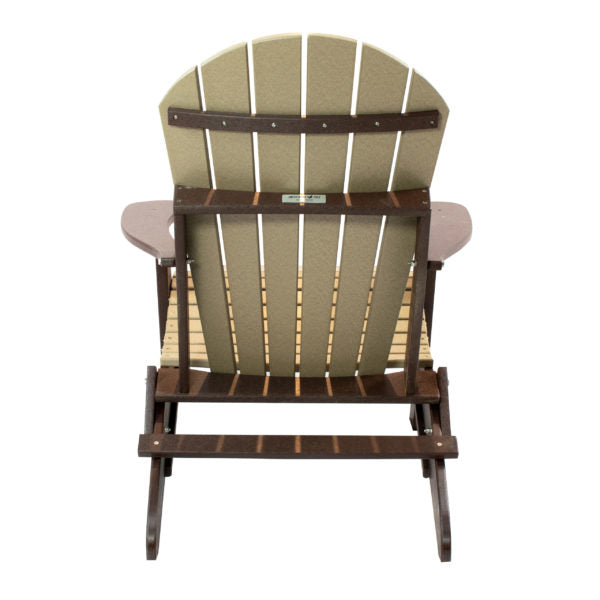 Folding Adirondack Chair W/Pullout Ottoman